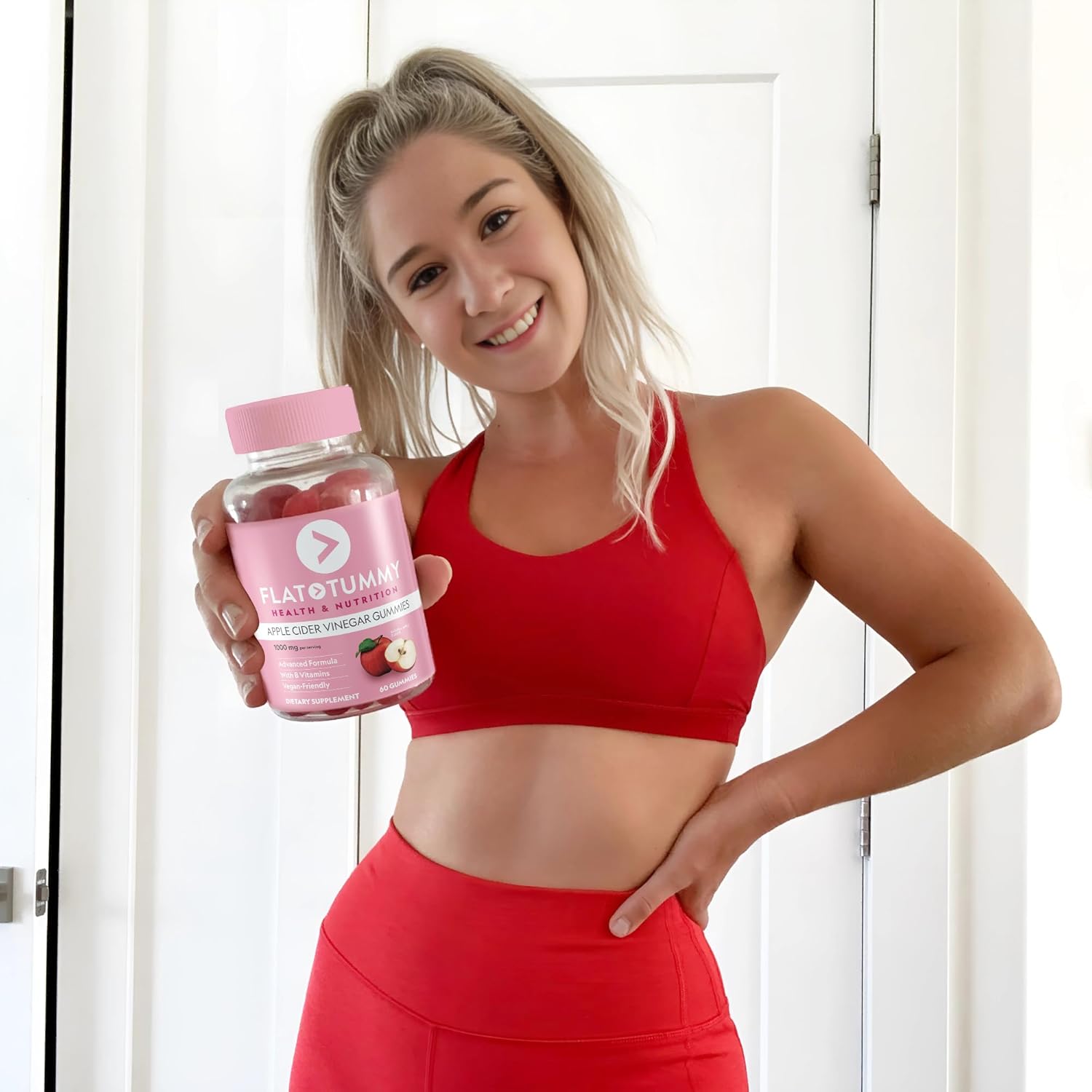Flat Tummy Apple Cider Vinegar Gummies, 60 Count – ACV Gummies, Detox, Support Gut Health – Vegan-Friendly, Non-GMO - Beet and Pomegranate Superfood Powders, Vitamins B6, B9 & B12 - Image 6