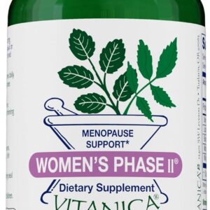 Vitanica Women's Phase II, Menopause Support, Vegan, 180 Capsules