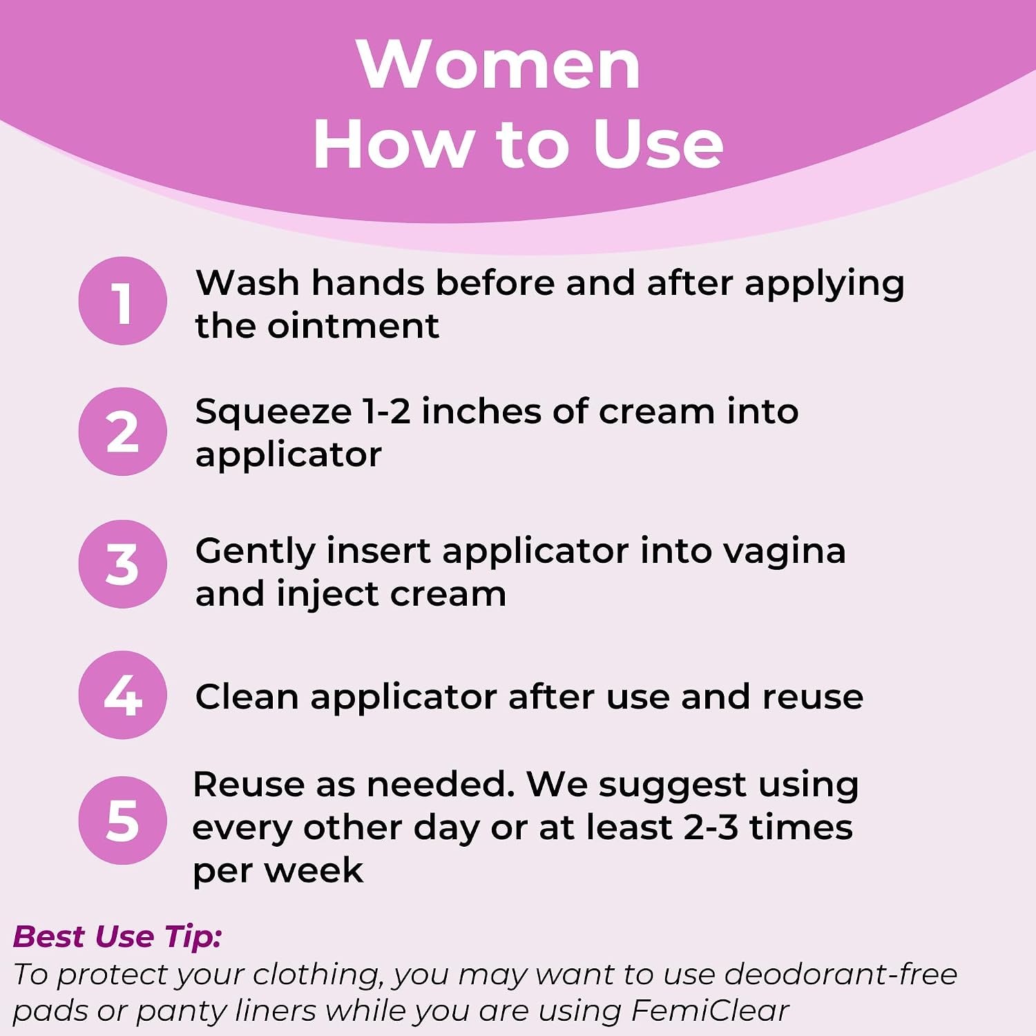 FemiClear BV & Yeast Infection Protection Cream, 0.5 Oz, Helps Protect from Odor, Discharge, and Imbalance, Soothing & Moisturizing Feminine Care with Hyaluronic Acid, Natural Ingredients - Image 7