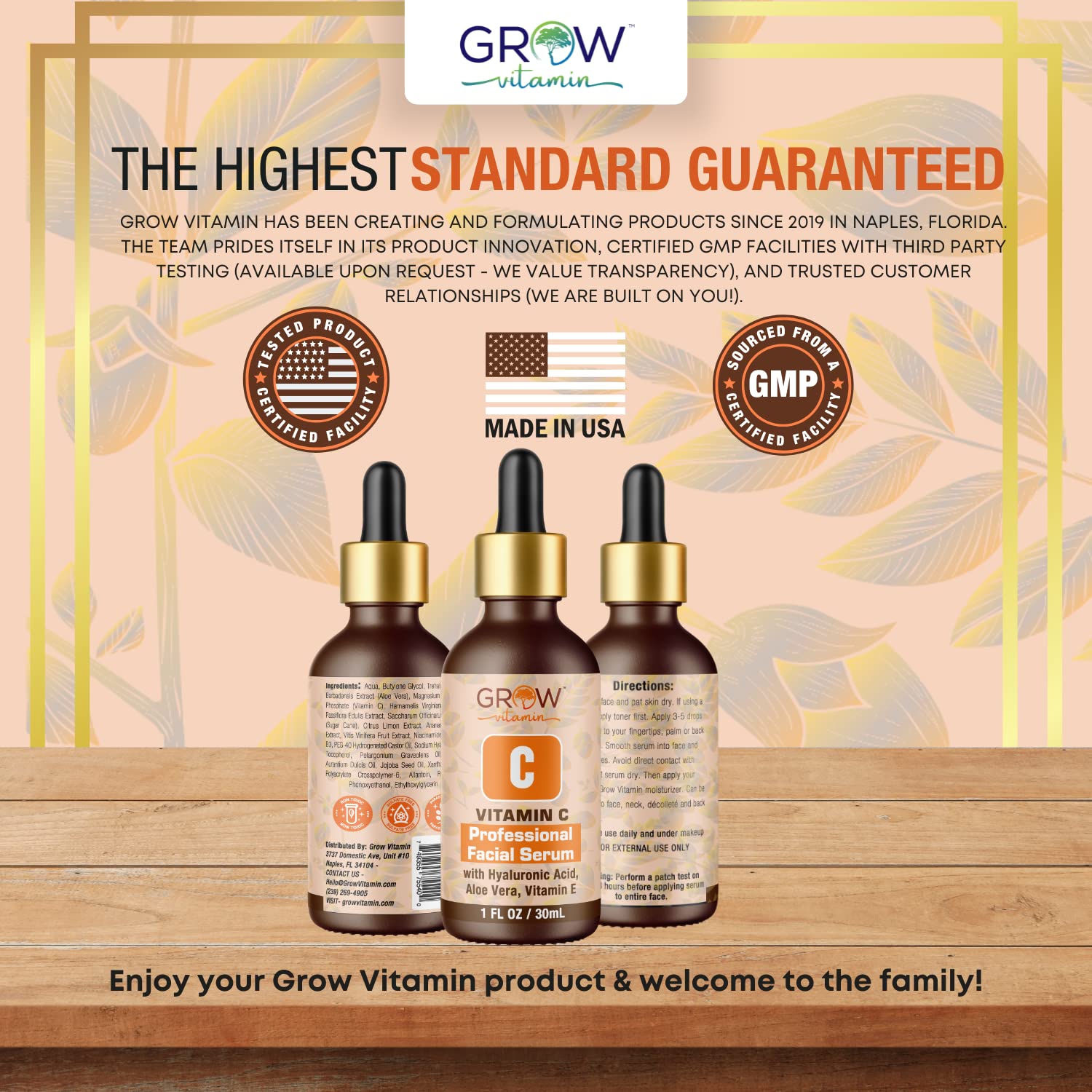 True Skin Vitamin C Serum for Face with Hyaluronic Acid, Vitamin E, Aloe Vera and Jojoba Oil, Hydrating & Brightening Serum for Anti Aging, Dark Spots, Fine Lines & Wrinkles, 1 fl oz - Image 7