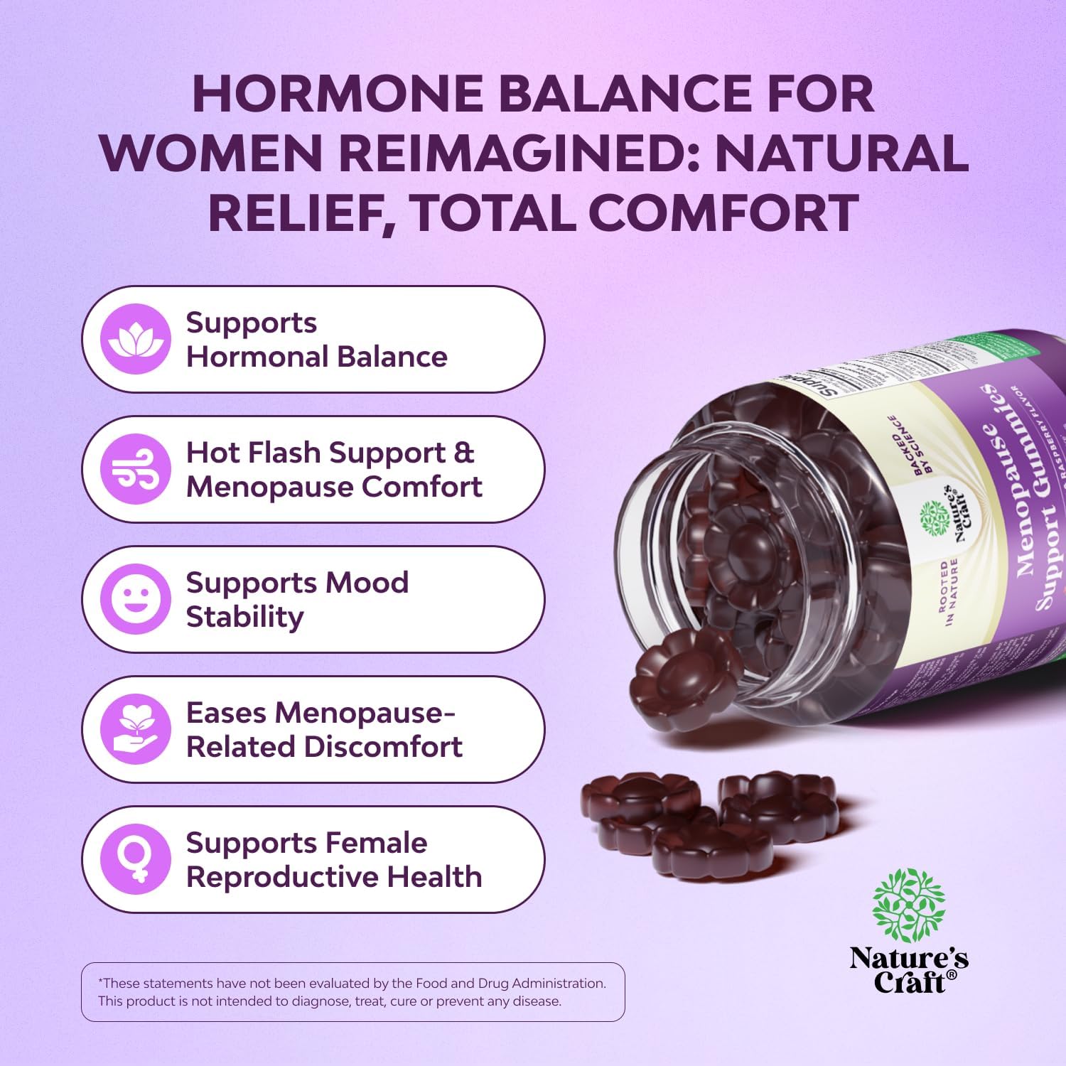 Womens Menopause Gummies with Dong Quai - Menopause Vitamins for Women with Ashwagandha - Holistic Support for Hot Flashes Night Sweats and Mood Swings - Pre & Post Supplements - 90 Count - Image 2