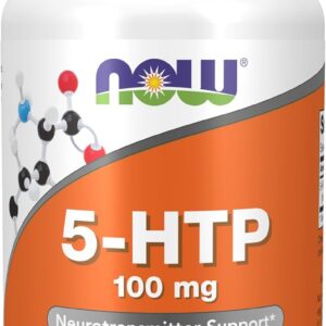 NOW Supplements, 5-HTP (5-hydroxytryptophan) 100 mg, Neurotransmitter Support*, 120 Veg Capsules