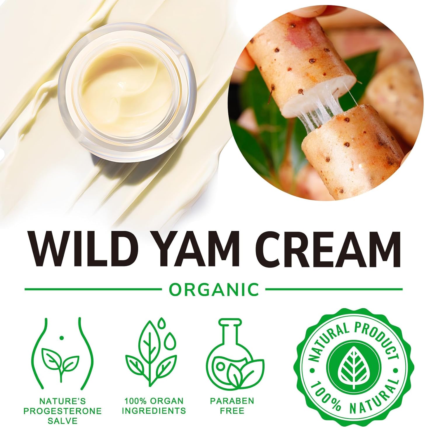 NATURE ZIRAN Wild Yam Cream - Wild yam Cream - Suitable for Relieving Symptoms During Periods of Physical Change - for All Skin Types 2.1floz - Image 2