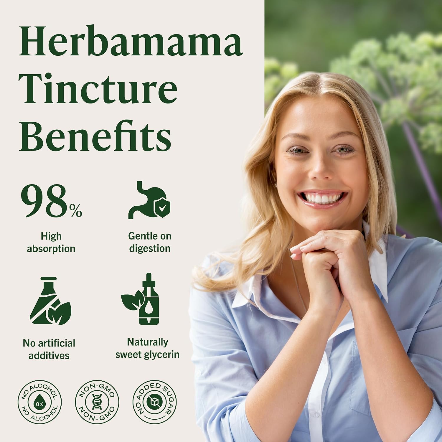 HERBAMAMA Dong Quai – Menopause Supplements for Women – Angelica Root for Hormone Balance & PMS Relief* – Vegan, Non-GMO, Alcohol & Sugar-Free, 56-Day Supply - Image 5