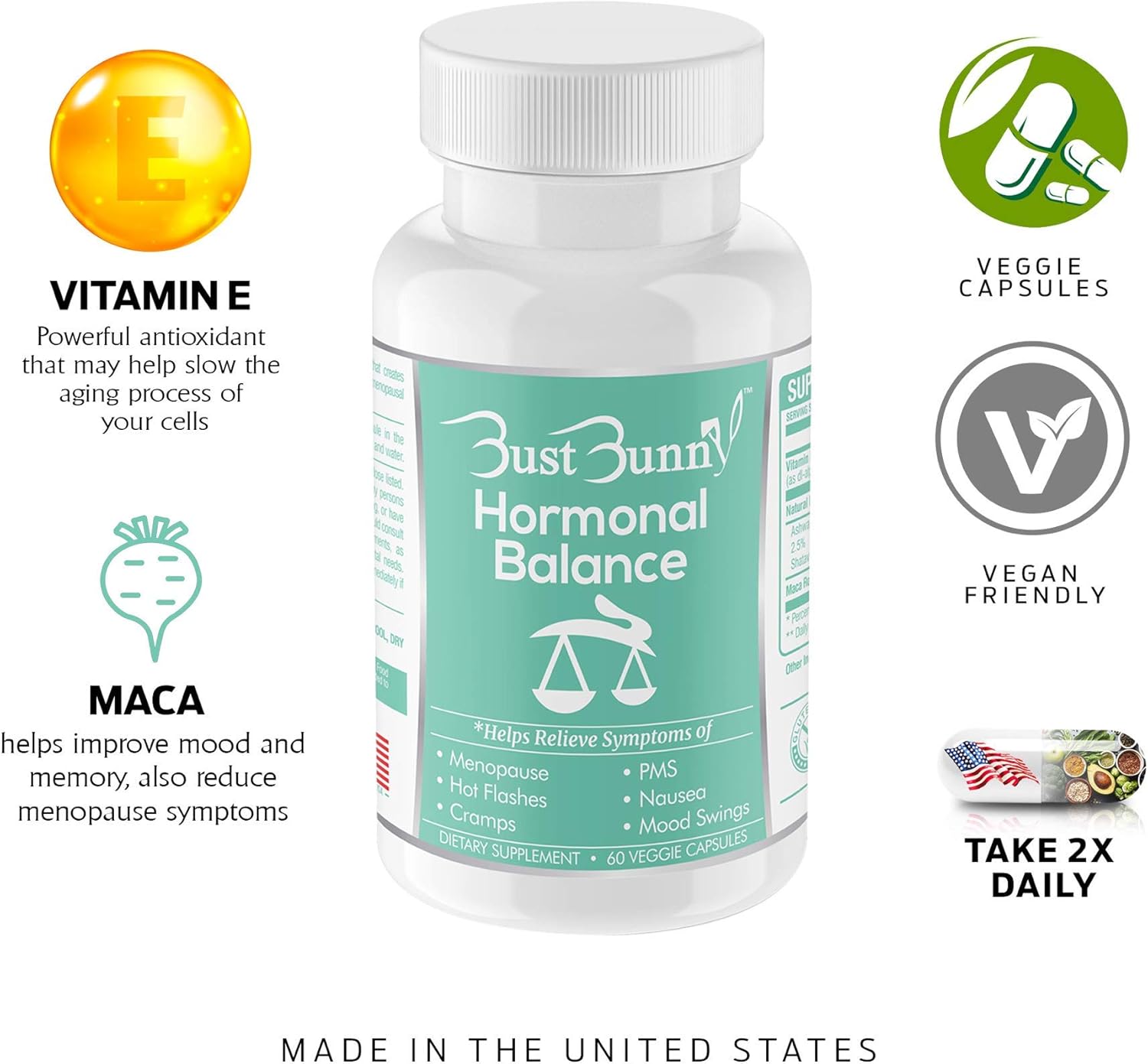 Hormone Balance for Women | Menopause and PMS Relief | Hot Flashes Menopause Relief | Vegan-Friendly - Image 4