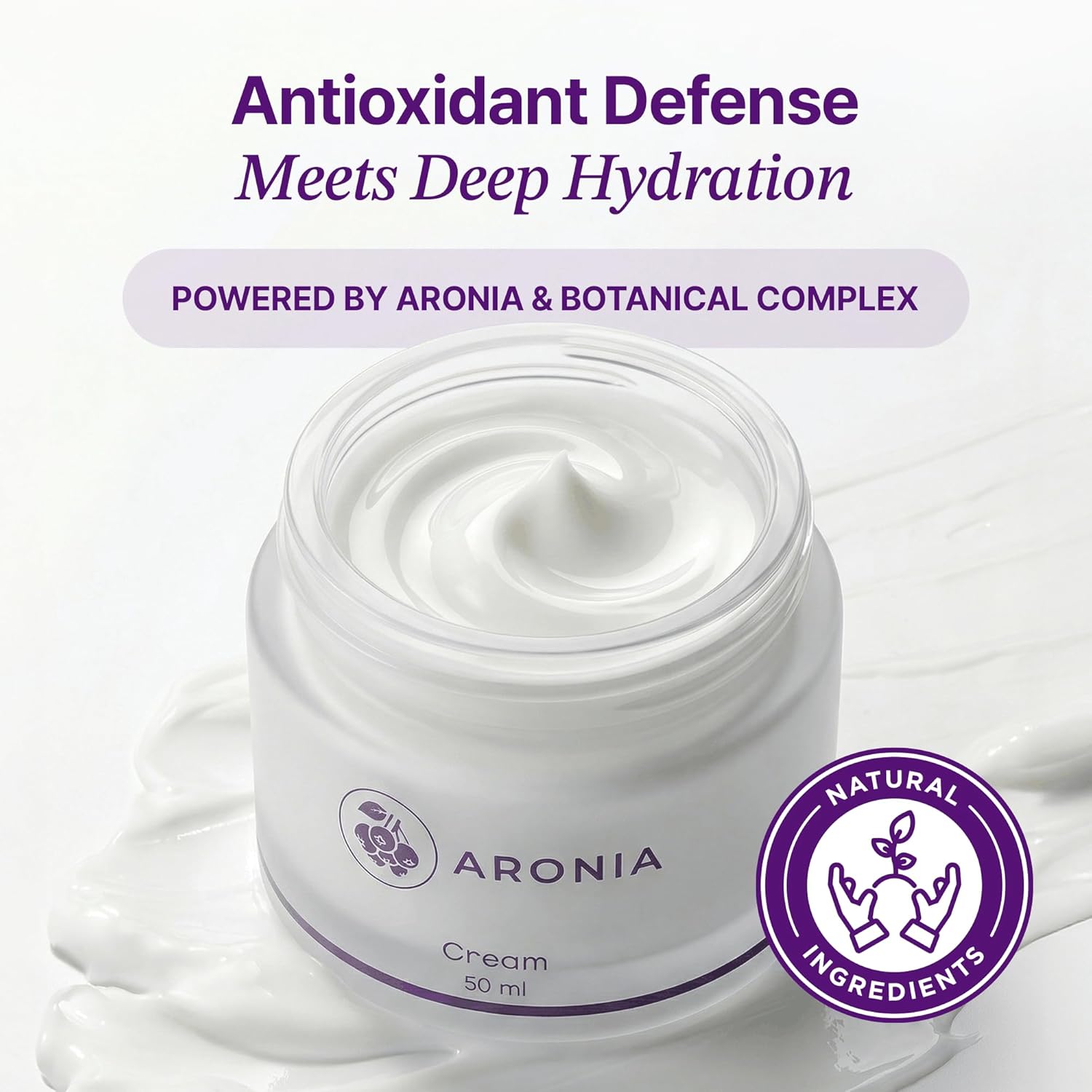 Aronia Extract Day Night Cream for Face Neck with Antioxidant Formula, Hydrating Moisturizer, Brightening 1.76 oz - Image 5