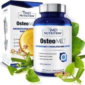 1MD Nutrition OsteoMD for Comprehensive Support - Supplement for Women and Men - Promote Density w/Vitamin D - Hydroxyapatite w/Vitamin D3 & K2-90 Capsules