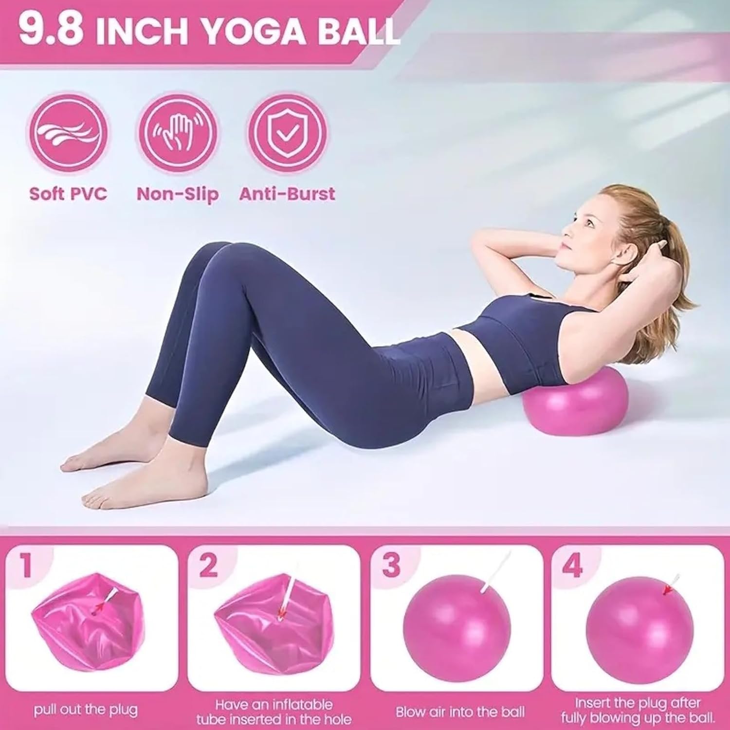 Pilates Kit for Home Workouts - Essential Pilates Equipment Set for Women with Ball & Ring, Home Pilates Accessories for Women & Beginners - Image 5