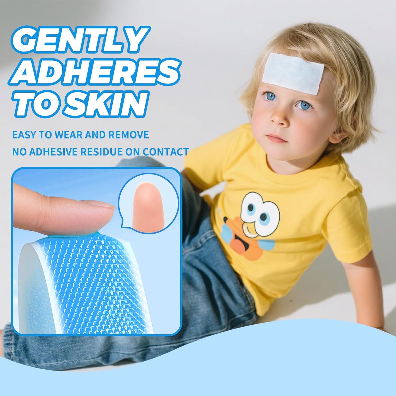 20 Count Cooling Patches for Kids and Adults, Long Lasting Cooling Gel Patches, Gentle Fever Relief & Summer Cooling Patches for Forehead, Disposable Cold Patch for Travel & Outdoor Activities - Image 4