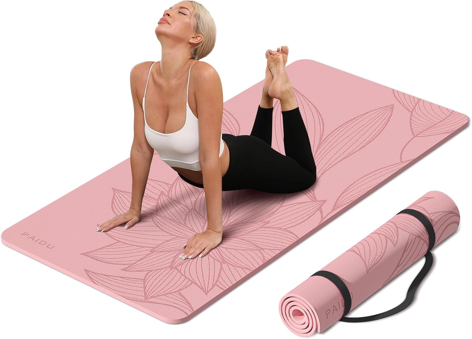 PAIDU Large Yoga Mat-72’x36’x0.4’ Extra Width & Thick,Comfortable,Non-Slip Exercise Mat-Works Great on All Floor for Stretching,Yoga Studio,Gym or Home Workouts
