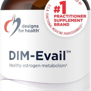 Designs for Health DIM-Evail - 100mg DIM Supplement Enhanced Absorption Diindolylmethane - Supports Healthy Estrogen Metabolism & Women's Health - Non-GMO & Soy-Free (120 Softgels)
