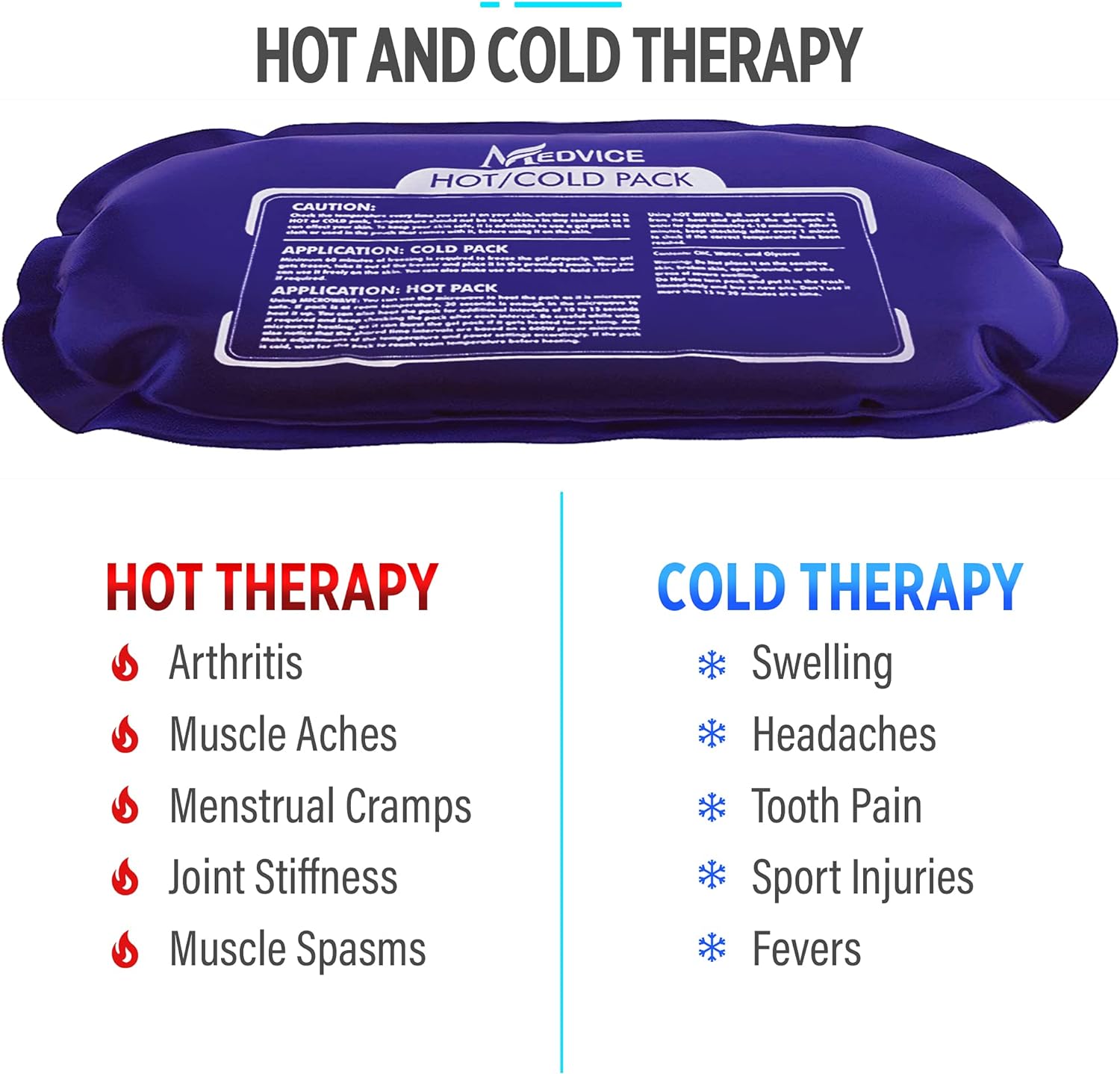 Reusable Hot and Cold Ice Packs for Injuries (3-Piece Set), Joint Pain, Muscle Soreness and Body Inflammation - Reusable Gel Wraps - Adjustable & Flexible for Knees, Back, Shoulders, Arms and Legs - Image 3