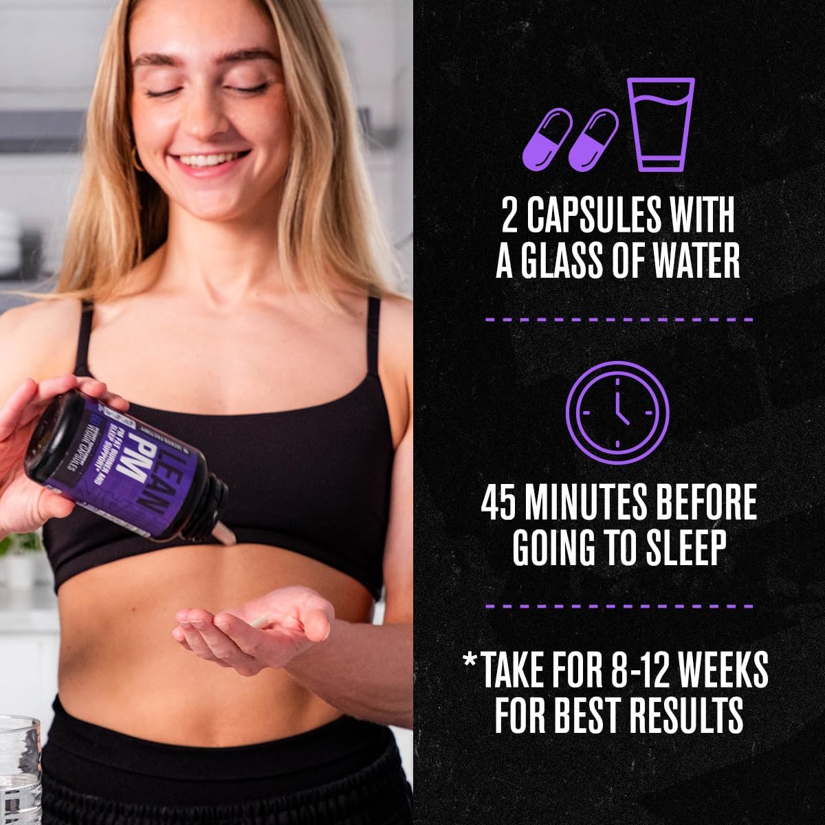 Jacked Factory Lean PM Night Time Fat Burner, Sleep Aid Supplement, & Appetite Suppressant for Men and Women - 60 Stimulant-Free Veggie Weight Loss Diet Pills - Image 5