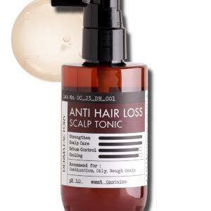 DermaFactory Scalp Treatment Tonic 3.3 Fl Oz Revitalize Thinning Hair Sebum Control Root Enhancer Scalp Instant Cooling & Nourishing Spray w/Brewer's Yeast 57% Caffeine No Sulfate Silicone Paraben