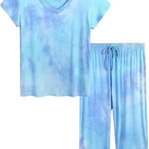 Joyaria Cooling Pajamas Bamboo Viscose Lightweight PJs Set Women Wicking Sleepwear for Night Sweat S-XXL