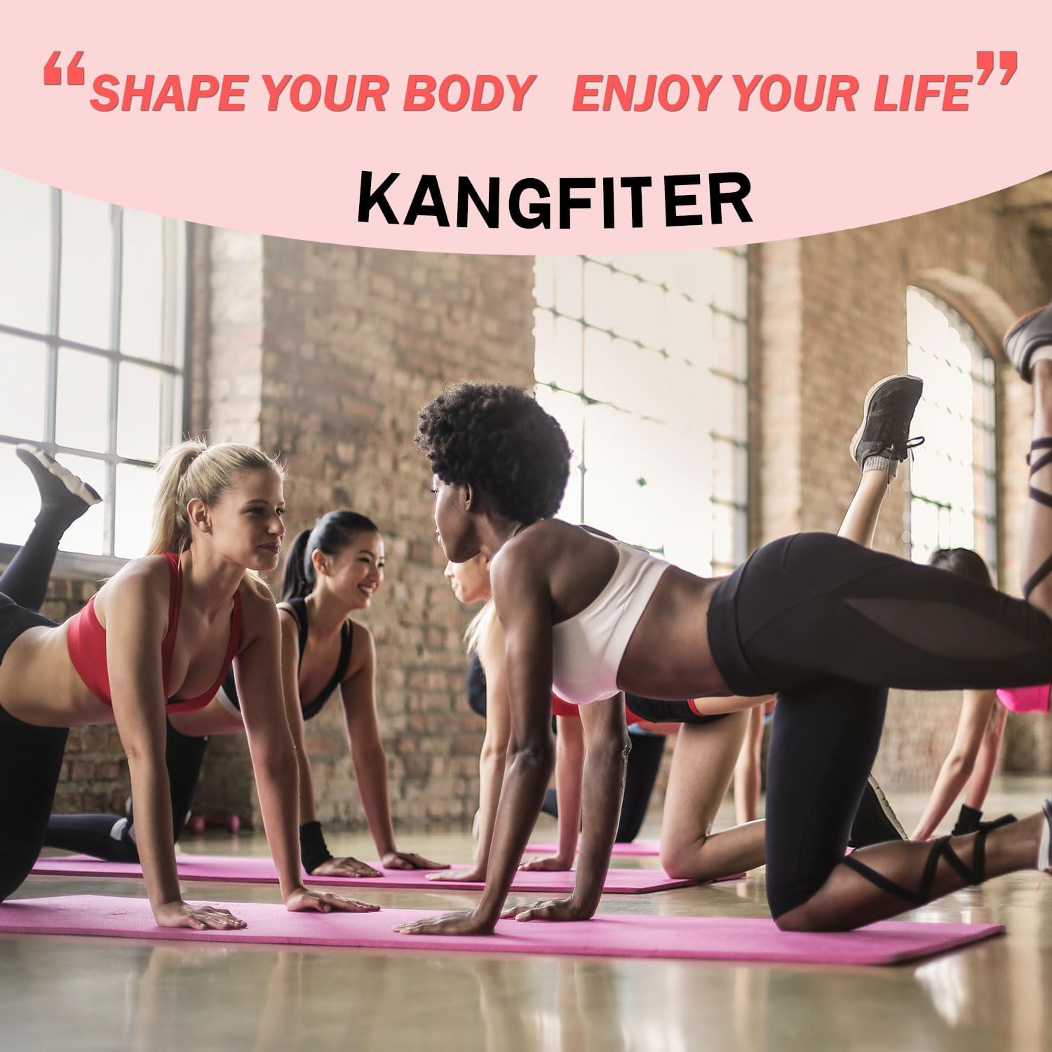 KANGFITER Long and Short Fabric Resistance Bands with Door Anchor, Non-Slip Stretch Booty Bands for Working Out Women & Men, Loop Exercise Elastic Bands for Home Physical Therapy Yoga Pilates - Image 8