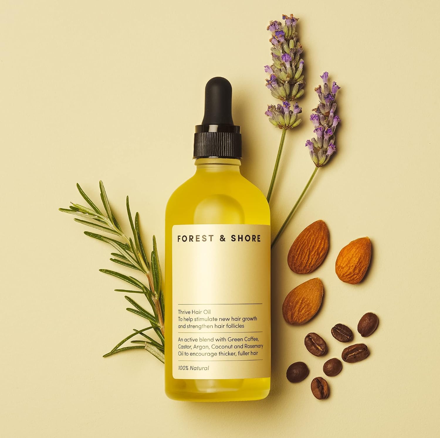 Forest & Shore Hair Growth Oil, 100% Natural, with Caffeine, Biotin, Castor , Argan & Rosemary, Effective Serum for Damaged Hair - Image 8
