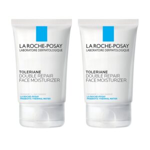 La Roche-Posay Toleriane Double Repair Face Moisturizer,Daily Moisturizer Face Cream with Ceramide and Niacinamide for All Skin Types,Oil Free,Fragrance Free,(Pack of 2)
