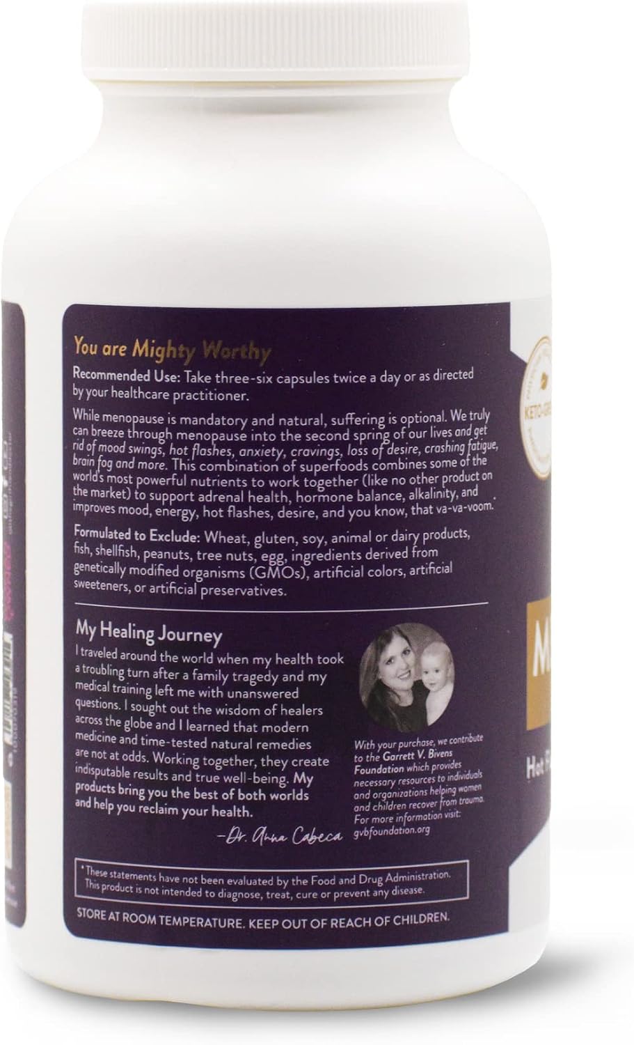 Menopause Support Capsules by Dr. Anna Cabeca – Plant-Based Supplement with Maca, Ashwagandha, and Adaptogens for Mood, Energy & Hormone Balance – 180 Capsules - Image 2
