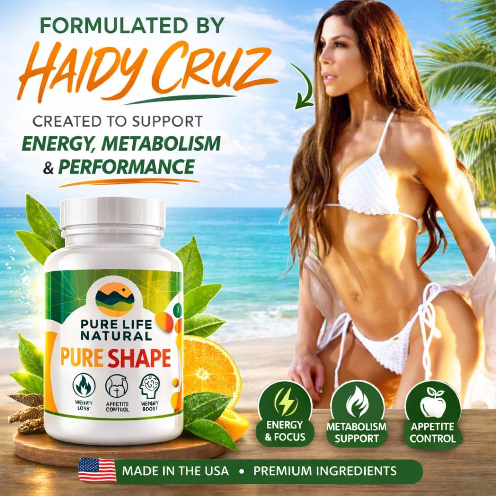 Pure Shape – Energy & Metabolism Support Supplement with Caffeine, L-Theanine & Green Tea Extract – Appetite Support Formula for Men & Women – 120 Capsules - By Haidy Cruz - Image 2