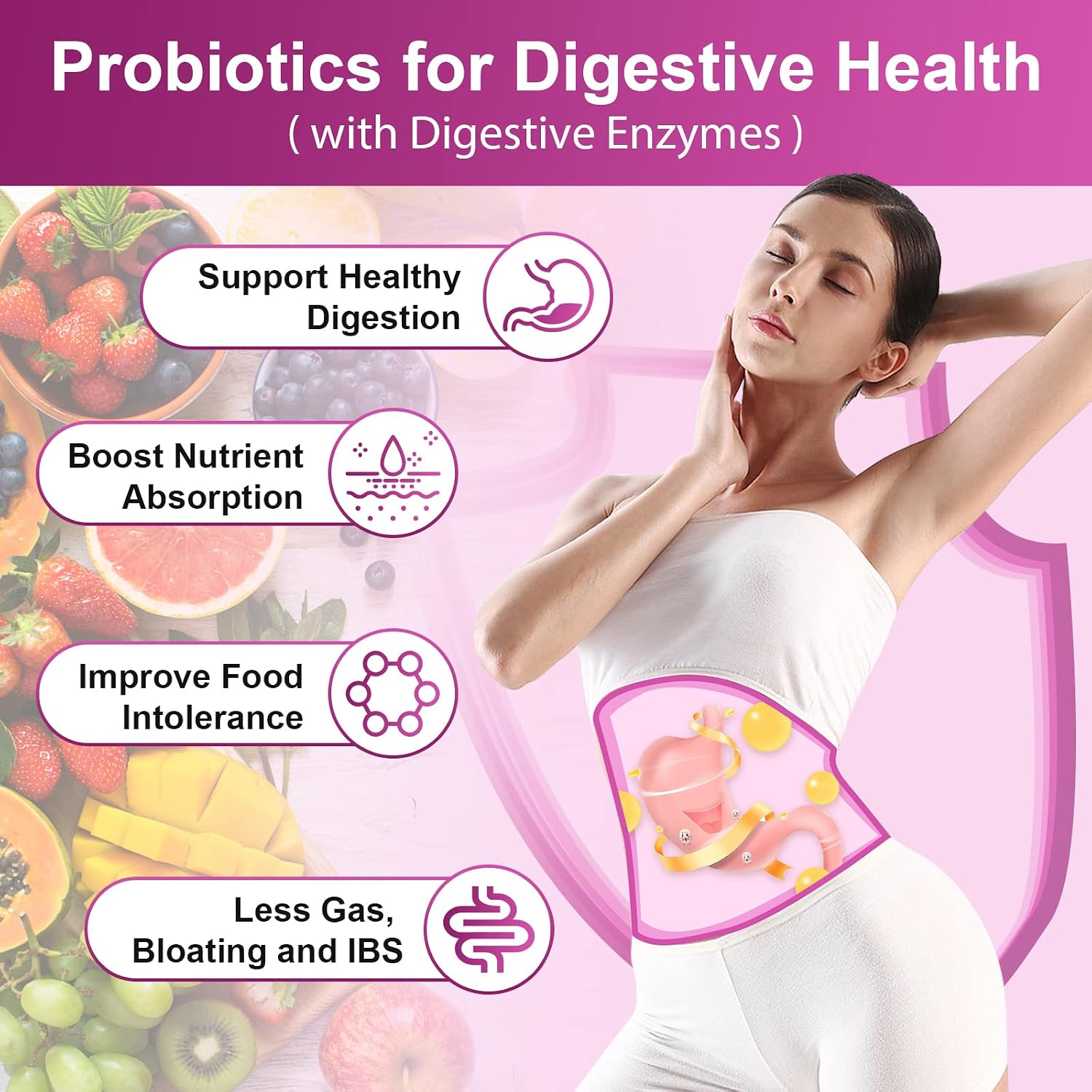 NATURE TARGET Women's Probiotics & Prebiotics, Cranberry & D-Mannose, 50-Billion-CFUs, Organic Probiotics for Digestive Health/Gut Health/Immune Booster/Weight Management - Image 7