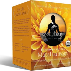 Femmenessence® MacaHarmony® – Clinically Studied Hormone Balance Support for Menstrual Health, PMS Relief, Mood, Skin & Fertility, 120 Natural Organic Vegan Capsules (60 Day Supply)