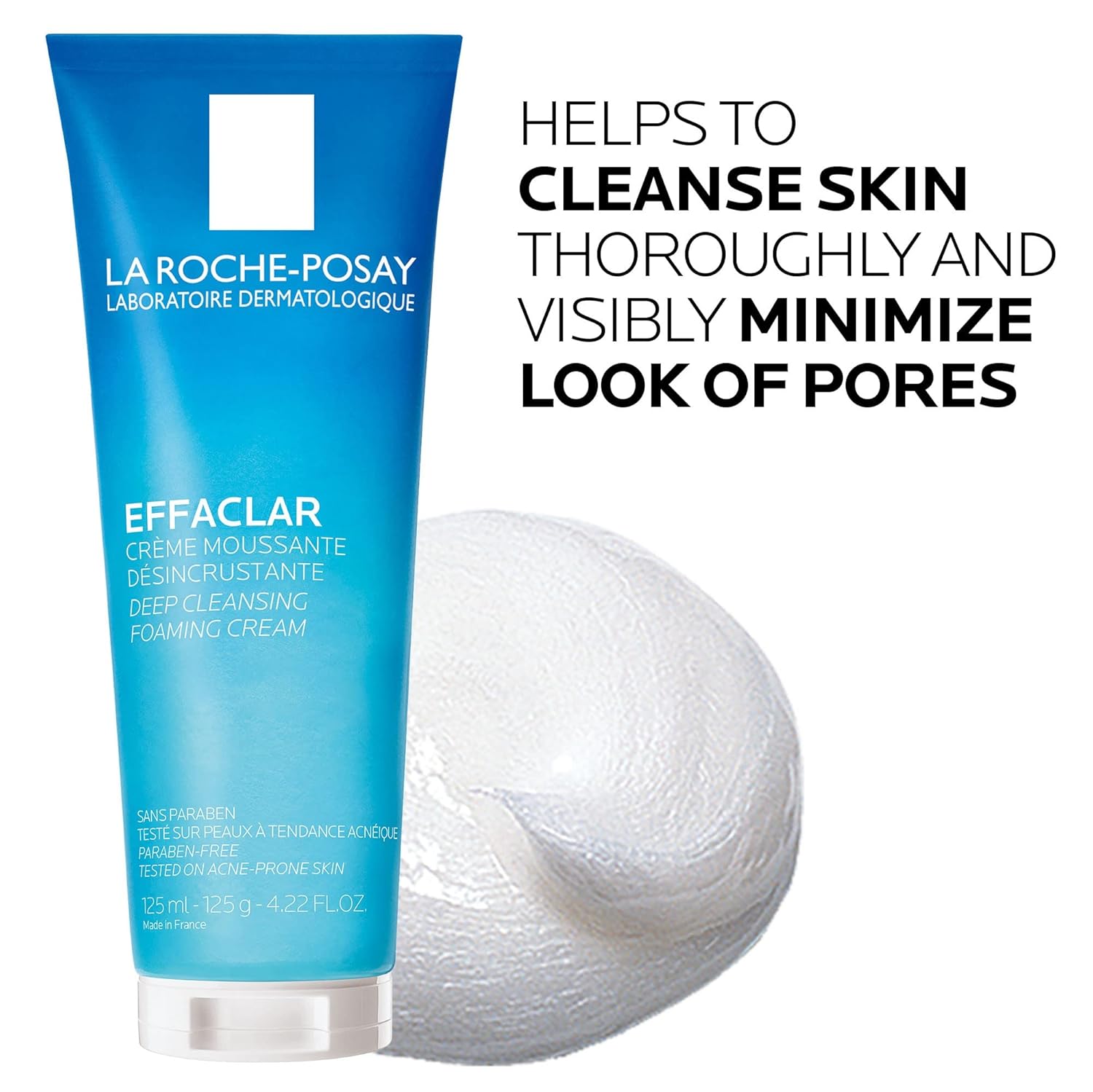 La Roche-Posay Effaclar Deep Cleansing Foaming Facial Cleanser, Cream Cleanser & Daily Face Wash for Oily Skin & Acne Prone Skin to Minimize Look of Pores - Image 5