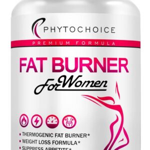 Fat Burner for Women with Raspberry Ketones, Green Tea & African Mango – Best Diet Pills that Work Fast for Women, All-Natural Weight Loss Supplements Supports Metabolism & Belly Fat Burn, 60 Capsules
