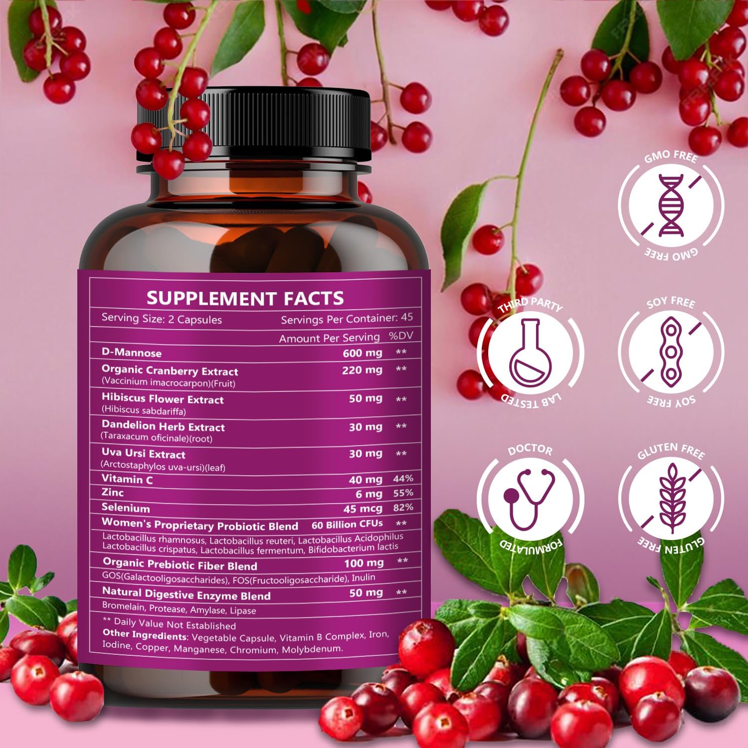 NATURE TARGET Probiotics for Women Digestive Health + Probiotics for Women Urinary Tract Health - Image 5