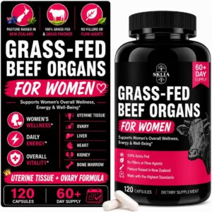 Beef Organ Supplement for Women - Beef Liver, Kidney, Heart, Uterus Tissue, Ovary | Supports Women's Overall Energy and Wellness | Grass Fed, Pasture Raised in New Zealand, 120ct,1P