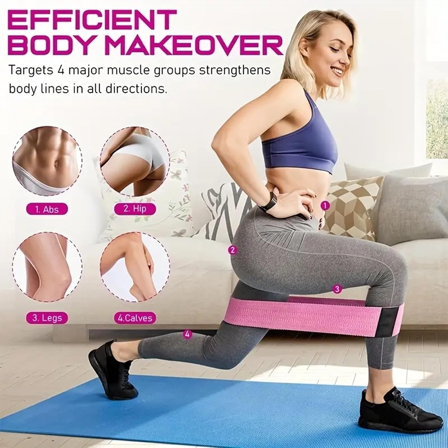 Pilates Kit for Home Workouts - Essential Pilates Equipment Set for Women with Ball & Ring, Home Pilates Accessories for Women & Beginners - Image 4
