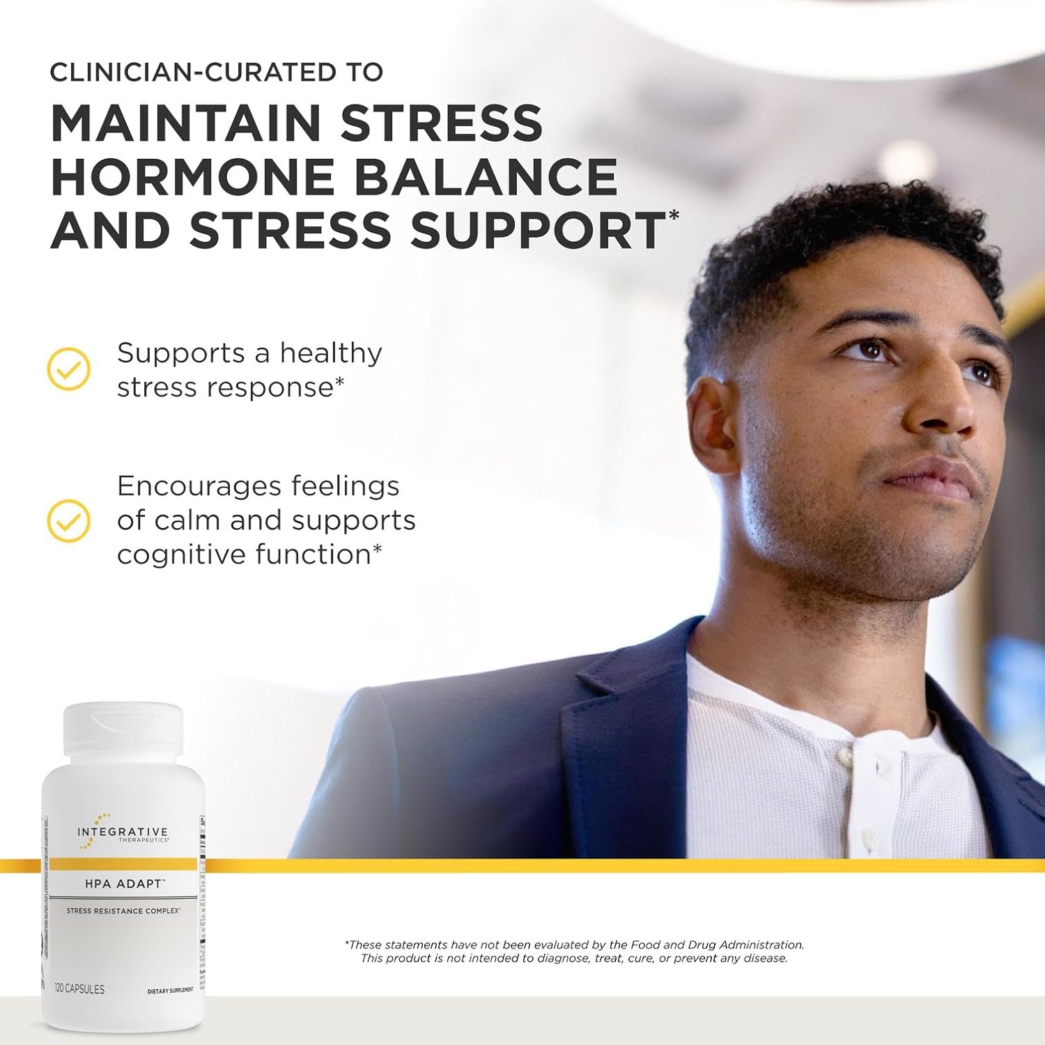 Integrative Therapeutics HPA Adapt - Adaptogenic Supplement for Stress Support* - Includes Ashwagandha, Rhodiola & Other Adaptogenic Herbs* - Vegan, Dairy-Free & Gluten-Free - 120 Capsules - Image 2