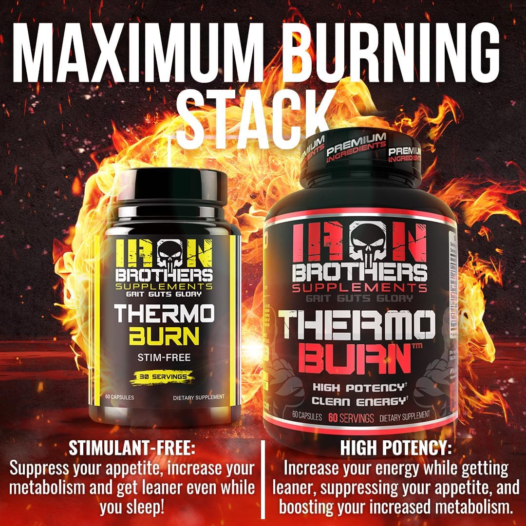 Iron Brothers Thermo Burn Hardcore Fat Burner – High Stim Thermogenic with Yohimbine HCl, Grains of Paradise & Caffeine – Metabolism Booster & Appetite Control – 60 Capsules - Image 6