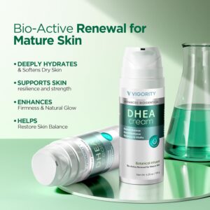 Vigority Dhea Cream - Bioidentical Natural Dhea for Women - Three Month Supply - 4.25 oz