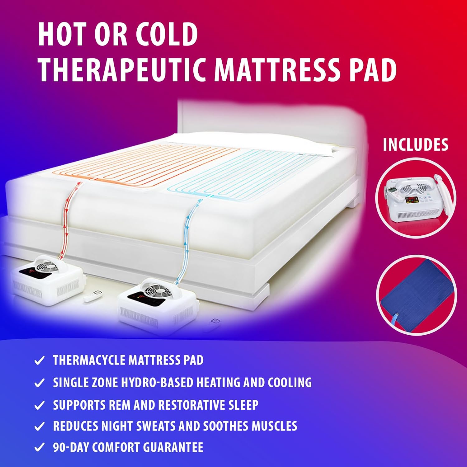 Water Circulating Pillow Pad for Thermacycle; Cooling and Heating Sleep Pad for Head - Natural Sleep Aid for Hot Flashes, Night Sweats, Menopause, Insomnia, Hyperhidrosis (Pillow Pad Only) - Image 4