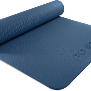 TONE Fitness Yoga Mat 1/4" Thick Non Slip Exercise & Pilates Mat for Home Workouts with Carrying Strap | Multiple Options