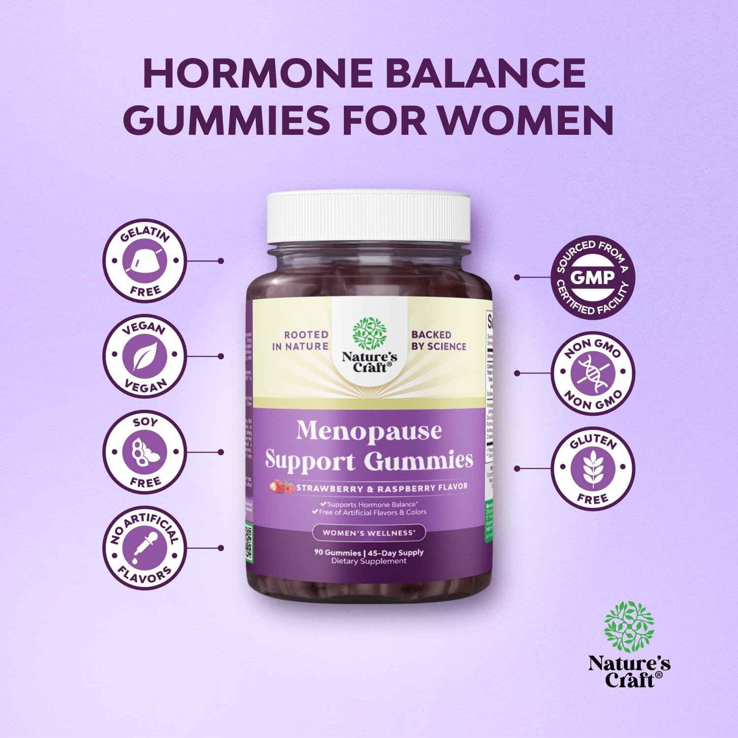 Womens Menopause Gummies with Dong Quai - Menopause Vitamins for Women with Ashwagandha - Holistic Support for Hot Flashes Night Sweats and Mood Swings - Pre & Post Supplements - 90 Count - Image 5