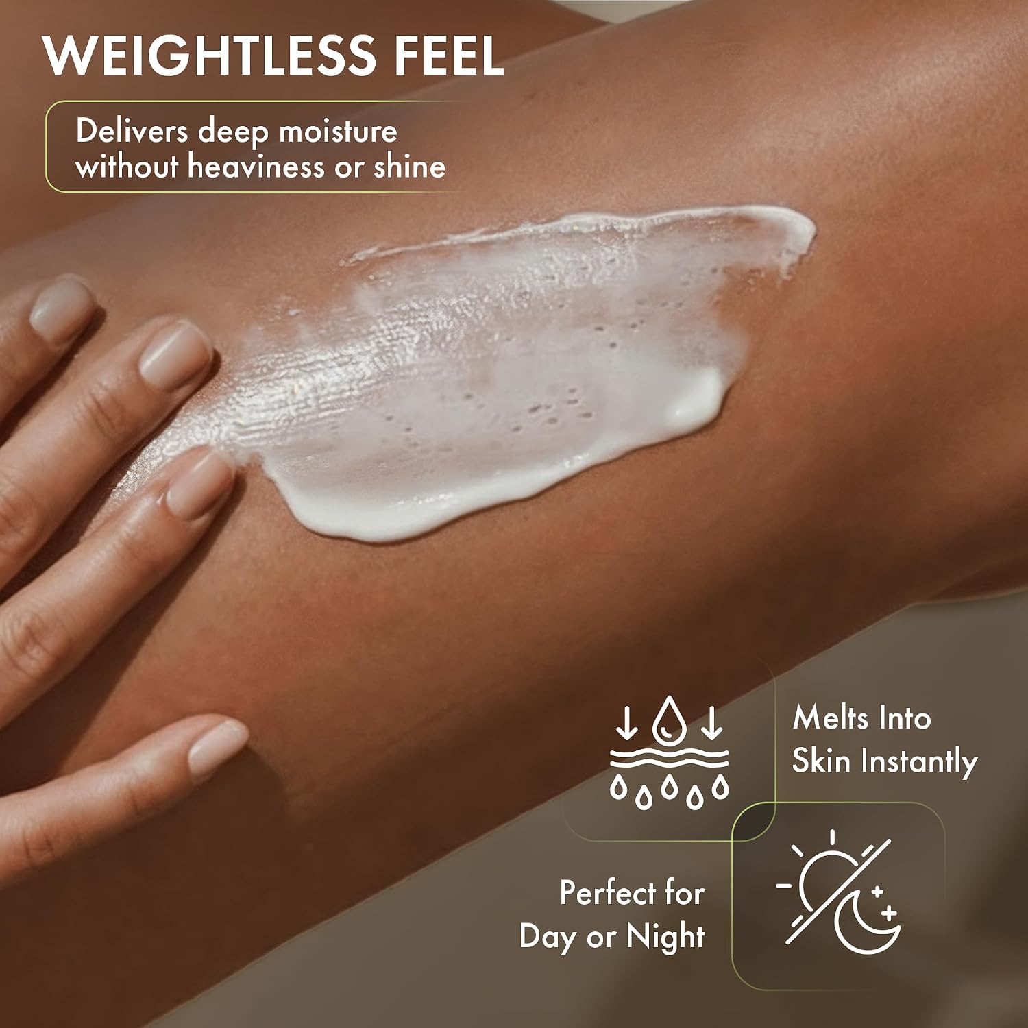 Hydrating Silk Peptide Body Butter - Lightweight Non-Greasy Moisturizer with Aloe Vera, Vitamin E & Herbal Extracts for Dry, Rough, and Sensitive Skin - Deep Nourishment Body Glaze & Hydration - Image 3