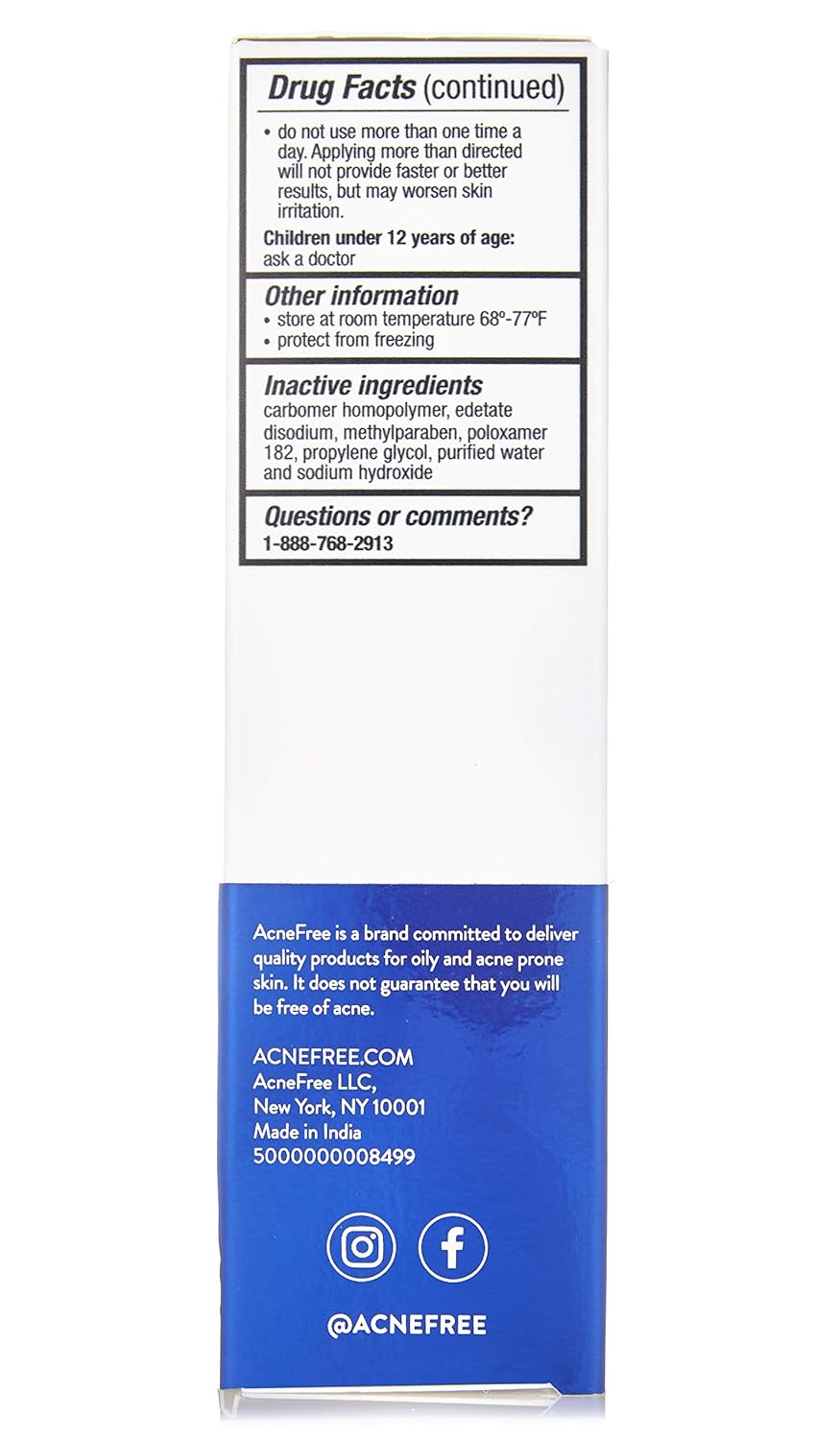 Acne Free Adapalene Gel 0.1%, Once-Daily Topical Retinoid Acne Treatment, Dermatologist Developed, Unclogs Pores and Clears Acne, Prevents and Improve Whiteheads and Blackheads, 0.5 Ounce - Image 2