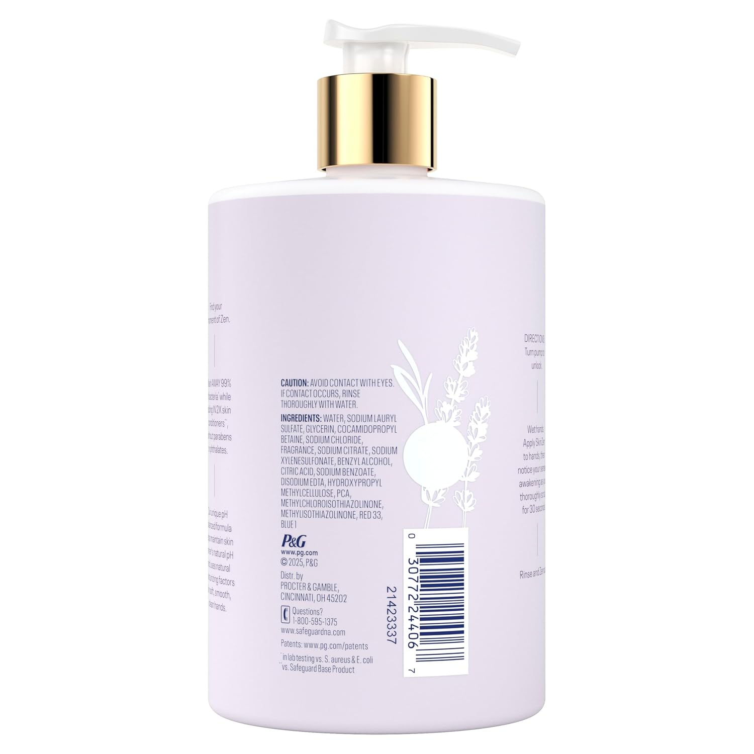 Safeguard Liquid Hand Soap, Skin Zen, Washes Away 99% Bacteria, Made with Natural Moisturizers & 2X Skin Conditioners, Safeguarding Families, PH Balanced Formula, Lavender & Sandalwood Scent, 16 oz - Image 10