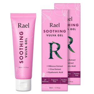 Rael Vaginal Moisturizer, Soothing Vulva Gel, Intimate Care for Women (1.7 Fl Oz, Pack of 2)