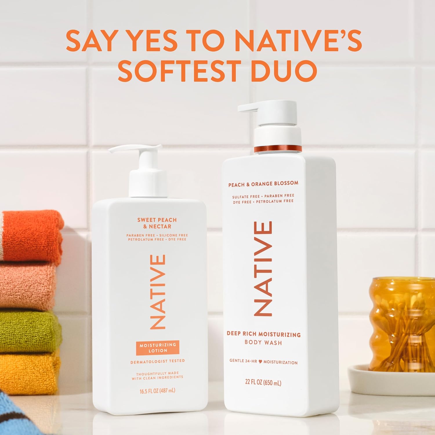 Native Body Lotion, Sweet Peach & Nectar, 48-Hour Hydration for Dry & Sensitive Skin, Made with Plant-Based Moisturizers like Shea Butter, Silicone & Paraben Free, 16.5 fl oz - Image 9