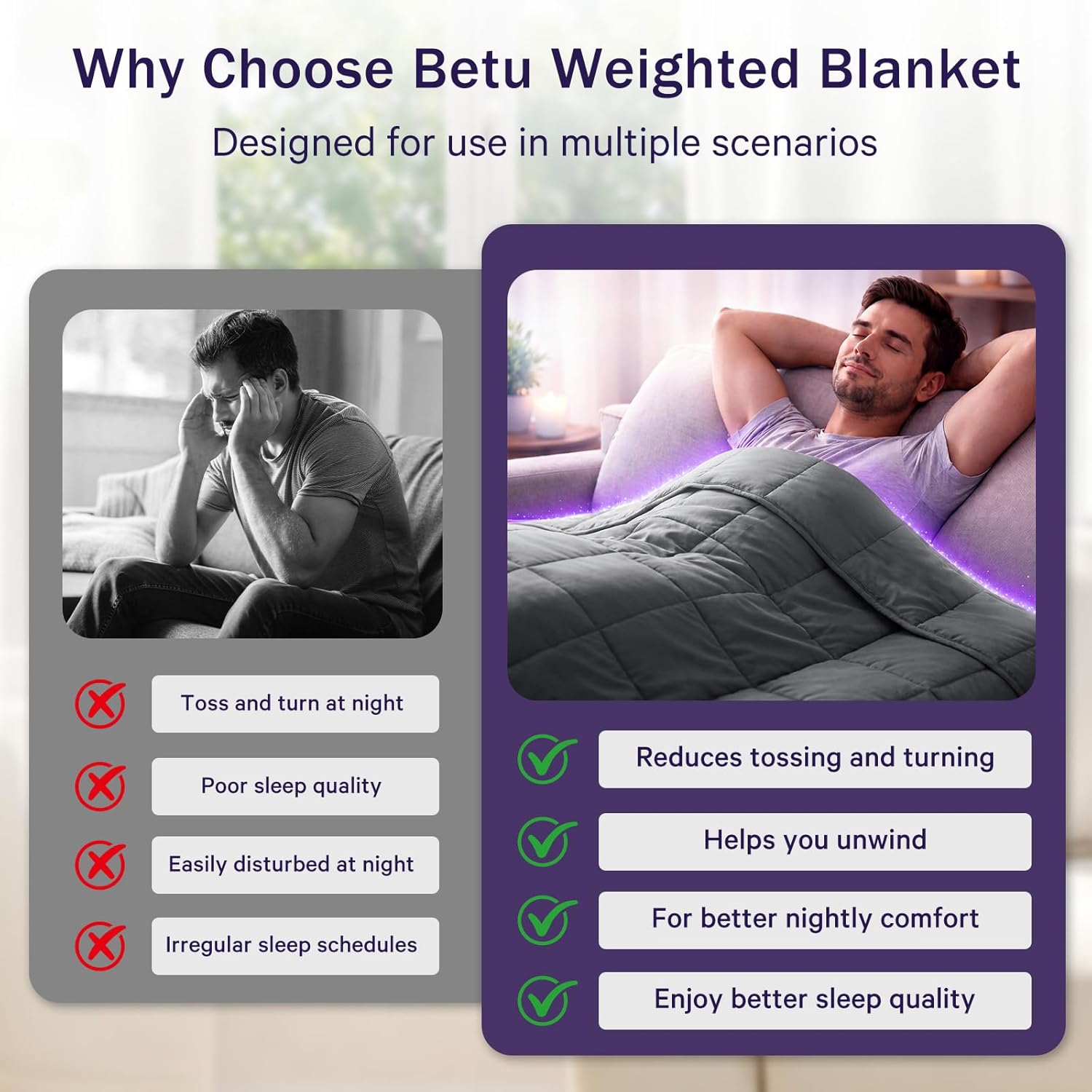 Weighted Blanket for Adults 20lbs, 48"x72", Twin Full Size Cooling Heavy Throw Blanket for 180-220lbs, Microfiber Soft Thick Big Blankets Weighted Comforter Breathable Gift for Sleeping, Grey - Image 4