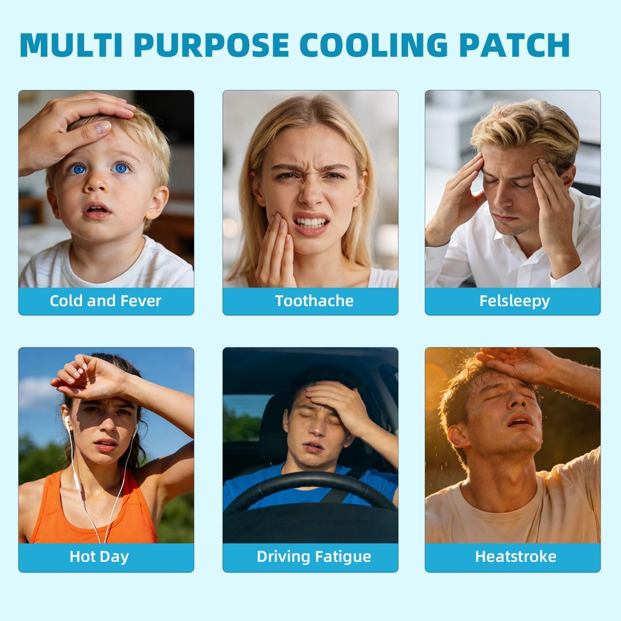 20 Sheets SpeedyAid Fever Patches for Kids & Adults - Soft Gel Cooling Pads for Fever Discomfort & Pain Relief, Soothe Headache Pain, Pack of 20 - Image 4