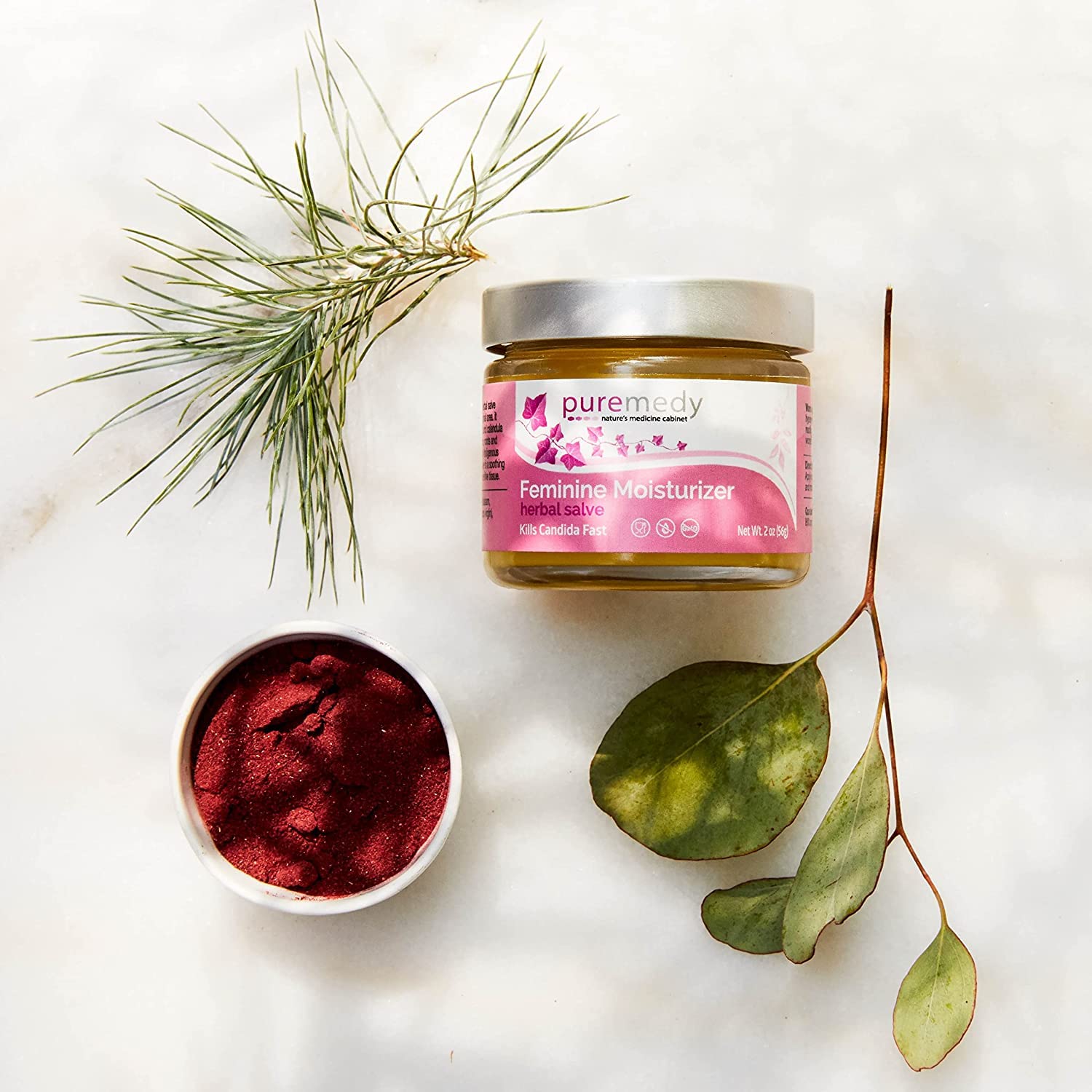 Puremedy - Feminine Herbal Salve - All-Natural Moisturizing Comfort Balm with Calendula & Elder Flower for Feminine Wellness, 1oz - Image 6