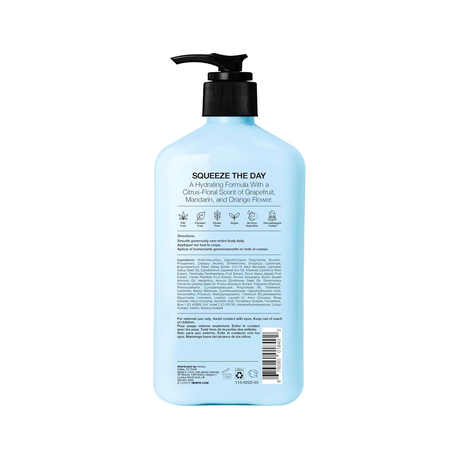 HEMPZ Triple Moisture Body Moisturizer, 17 Oz – Hydrating Lotion Rich with Minerals, Vitamin C, & Hempseed Oil to Nourish & Repair Extremely Dry or Sensitive Skin for Body - Image 2