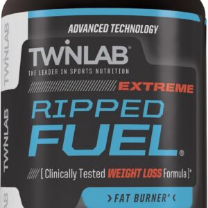 Twinlab Ripped Fuel Extreme - Energy Supplement to Support Weight Management & Muscle Health - 60 Capsules
