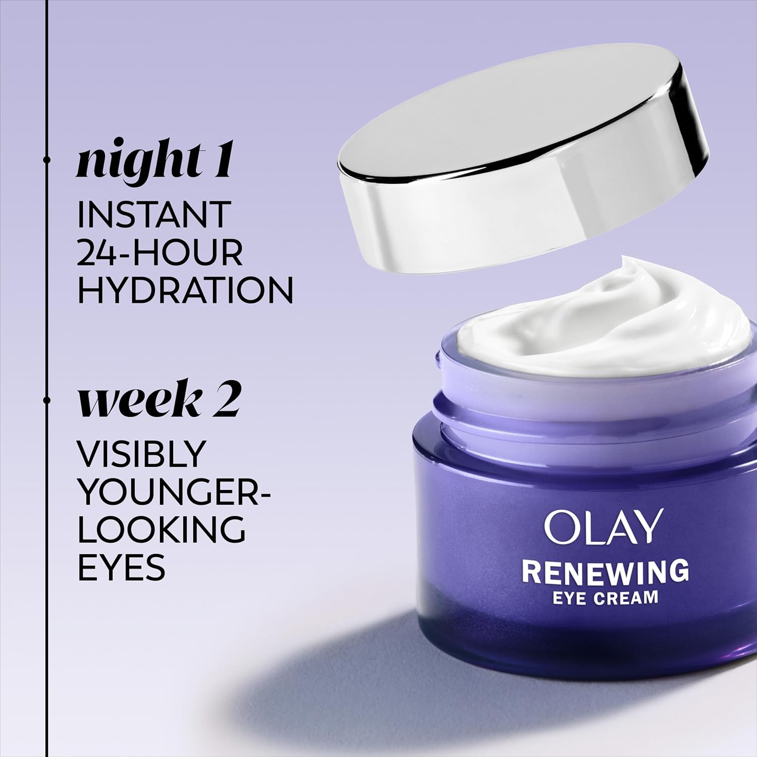 Olay Retinol 24 MAX Night Eye Cream, Fragrance Free Anti Aging Eye Cream for Fine Lines and Wrinkles, Hydrating Retinol Night Eye Treatment, Lightweight Moisturizing Eye Cream, 0.5 oz - Image 4