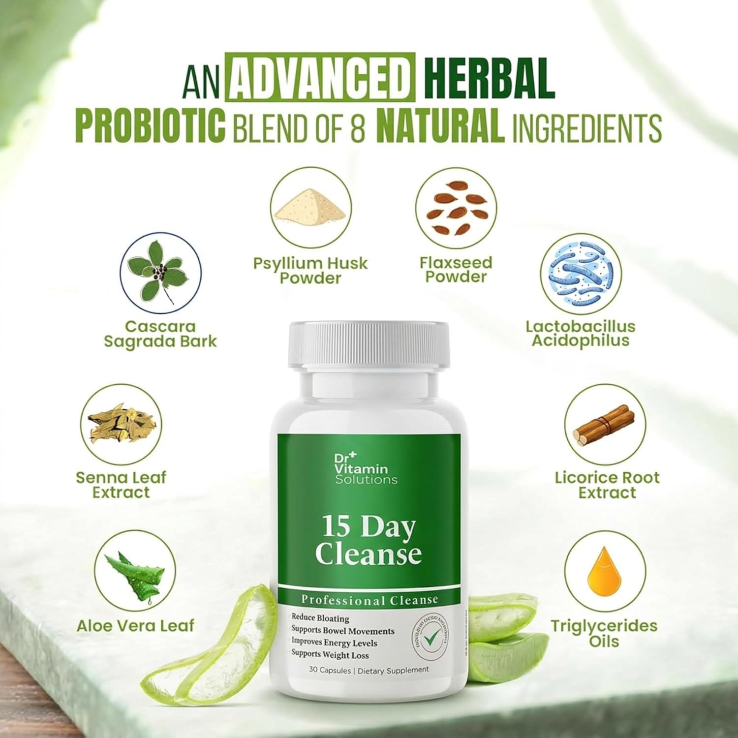 15 Day Gut Cleanse Detox for Women, GLP-1 Support - Natural Colon & Detox Cleanse for Weight Loss - Bloating & Constipation Relief - Flushes Toxins & Supports Immunity - 30 Ct. - Image 4