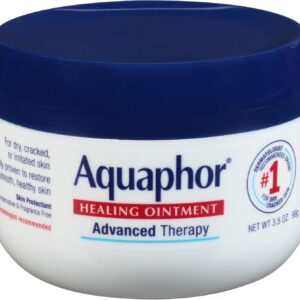 Aquaphor Healing Ointment Advanced Therapy Skin Protectant, Dry Skin Body Moisturizer, 3.5 Oz Jar, Pack of 1